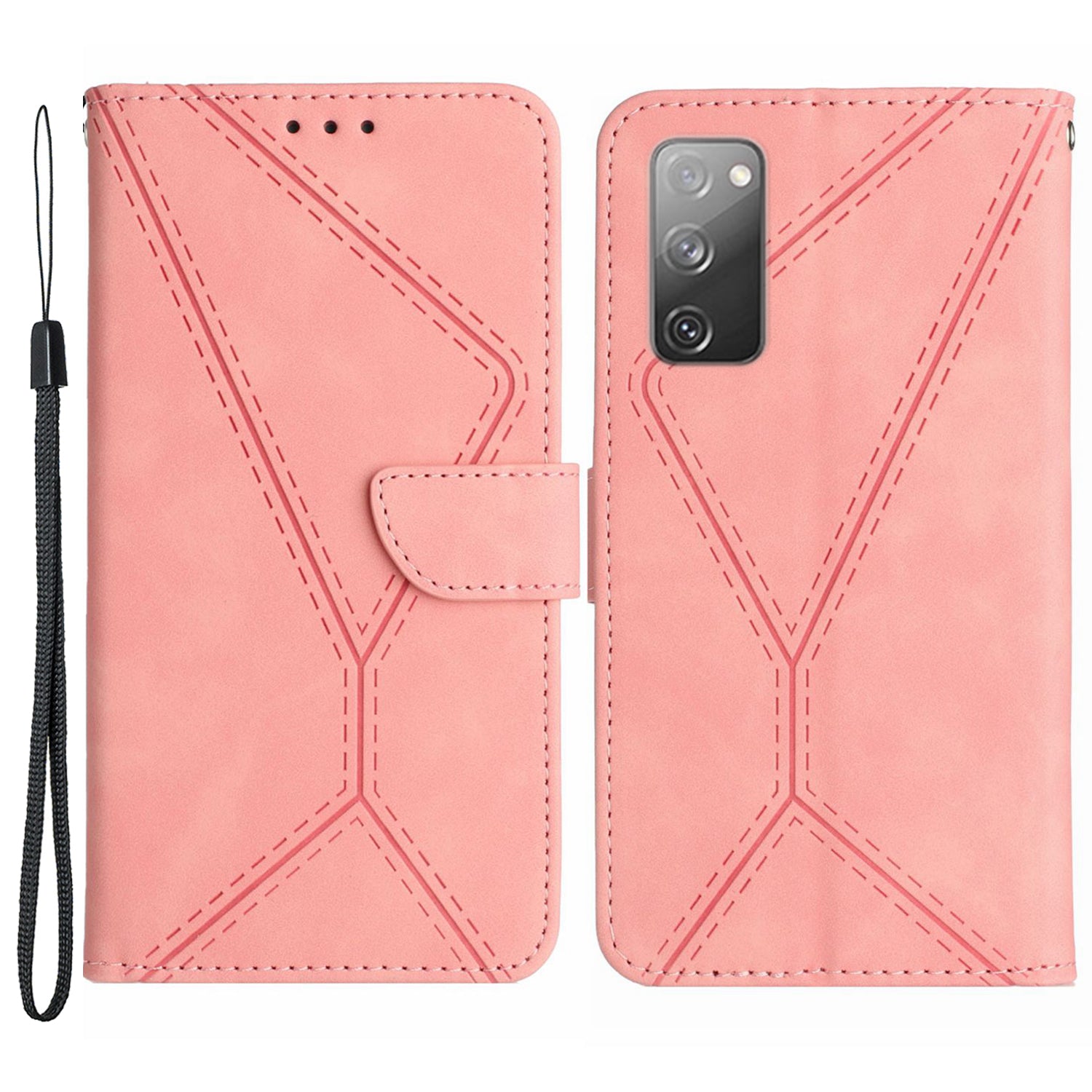 HT05 Flip Wallet Phone Case for Samsung Galaxy S20 FE / S20 FE 5G / S20 FE 2022 / S20 Lite PU Leather Skin-touch Imprinted Line Stand Cover HT05 Flip Wallet Phone Case for Samsung Galaxy S20 FE / S20 FE 5G / S20 FE 2022 / S20 Lite PU Leather Skin-touch Imprinted Line Stand Cover